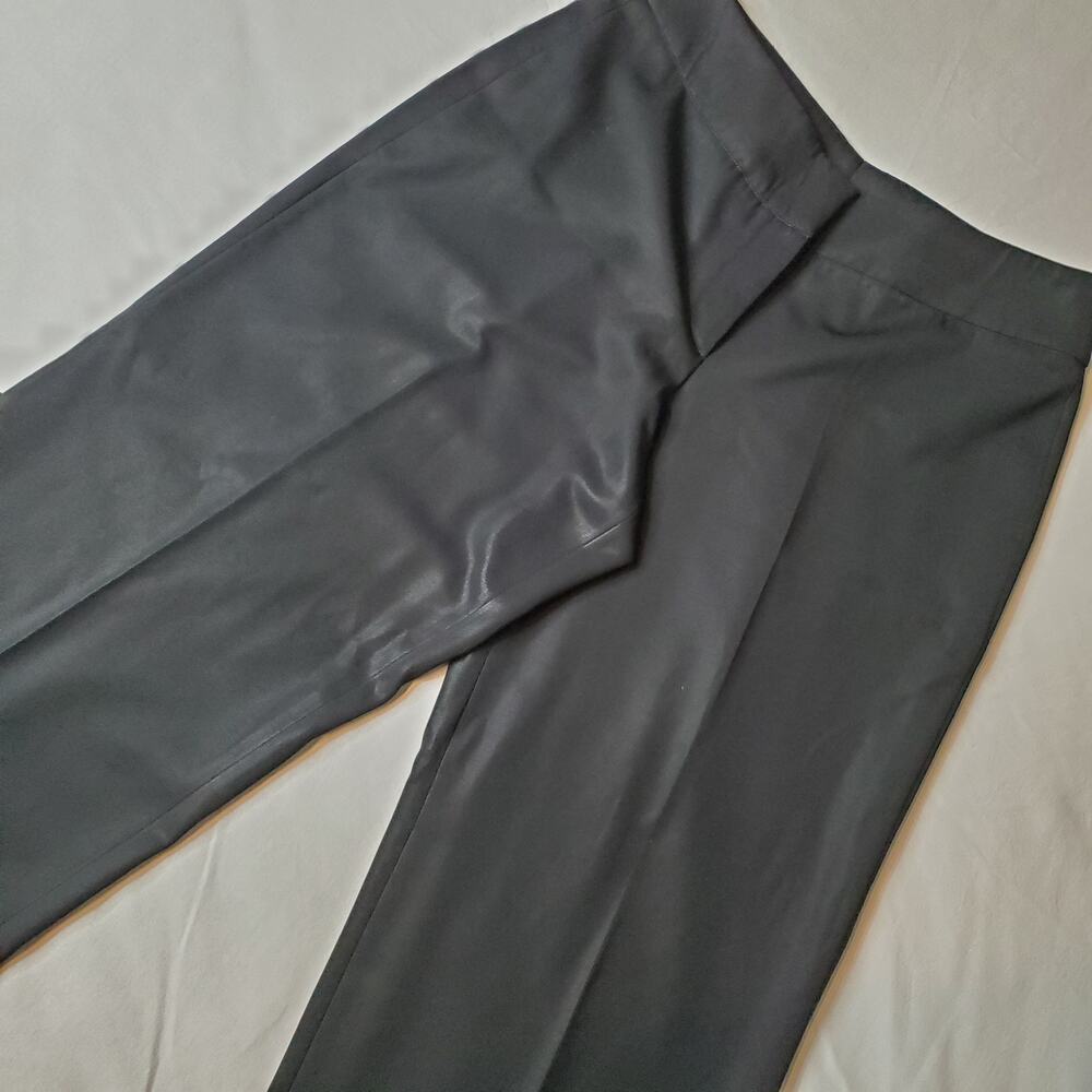 Akris Women's Size 10 Wide Leg 100% Wool Pants Black